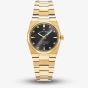 Jacques du Manoir Ladies Horizon Black Dial Gold Tone Stainless Steel Bracelet Watch JWL03604