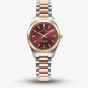Jacques du Manoir Ladies Allure Red Dial Two Tone Stainless Steel Bracelet Watch JWL03903