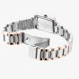 Jacques du Manoir Ladies Emily White Dial Two Tone Bracelet Watch JWL04404