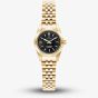 Jacques du Manoir Ladies Mini Inspiration Black Mother Of Pearl Dial Gold Tone Bracelet Watch JWL05104