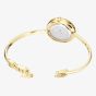 Jacques du Manoir Ladies Aurora White Dial Gold Tone Bracelet Watch & Topring Boxset JWL05401