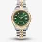 Jacques du Manoir Mens Inspiration Business Green Dial Two Tone Bracelet Watch JWN01703