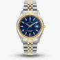 Jacques du Manoir Mens Inspiration Business Blue Dial Two Tone Bracelet Watch JWN01705