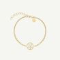 ROSEFIELD Ladies Mini Octagon White Dial Golden Bracelet Watch & Tree of Life Crystal Bracelet Gift Set MWGTG-X297