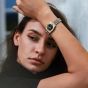 Jacques du Manoir Ladies Inspiration Elegance 26mm Black Dial Two Tone Bracelet Watch NRO.20