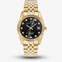 Jacques du Manoir Ladies Inspiration Elegance Black Dial Gold Tone Bracelet Watch NRO.21