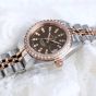 Jacques du Manoir Ladies Inspiration Elegance 26mm Brown Dial Two Tone Bracelet Watch NROP.26