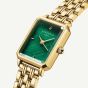 ROSEFIELD Ladies Octagon XS Green Mother of Pearl Dial Golden Bracelet Watch & Emerald Duo Bracelet Gift Set OEGED-X288