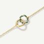ROSEFIELD Ladies Octagon XS Green Mother of Pearl Dial Golden Bracelet Watch & Emerald Duo Bracelet Gift Set OEGED-X288