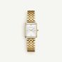 ROSEFIELD Ladies Octagon XS White Dial Golden Bracelet Watch & Three Pave Crystal Heart Bracelet Gift Set OWGHG-X296