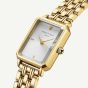 ROSEFIELD Ladies Octagon XS White Dial Golden Bracelet Watch & Three Pave Crystal Heart Bracelet Gift Set OWGHG-X296