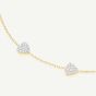 ROSEFIELD Ladies Octagon XS White Dial Golden Bracelet Watch & Three Pave Crystal Heart Bracelet Gift Set OWGHG-X296