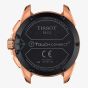 Tissot Mens T-Touch Connect Solar Rose Gold Plated Rubber Strap Smart Watch T121.420.47.051.02