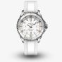 Breitling Ladies Superocean Automatic 36 White Dial & Rubber Strap Watch A17377211A1S1