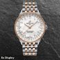 Ex-Display Breitling Ladies Navitimer Automatic 36 Two Tone Mother Of Pearl Diamond Dial Watch U17327211A1U1