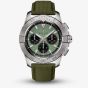 Breitling Avenger B01 Chronograph 44 Green Leather Strap Watch AB0147101L1X1