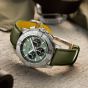 Ex-Display Breitling Avenger B01 Chronograph 44 Green Leather Strap Watch AB0147101L1X1