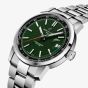 Breitling Mens Top Time B31 38mm Silver Tone Green Dial Watch AB3113171L1A1