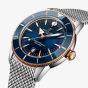 Breitling Mens Superocean Heritage B31 Automatic 44mm Blue & Rose Gold Watch UB3112161C1A1
