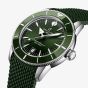 Breitling Mens Superocean Heritage B31 Automatic 42mm Green Rubber Strap Watch AB3111361L1S1