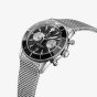 Breitling Mens Superocean Heritage B01 42 Chronograph Black Mesh Bracelet Watch AB0156241B1A1