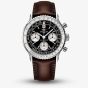 Breitling Mens Navitimer B09 Black Chronograph Dial Strap Watch AB0950211B1X1