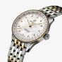 Breitling Mens Navitimer Automatic 36 Mother of Pearl Dial Diamond 18ct Yellow Gold Two Tone Bracelet Watch D173271A1A1D1