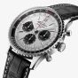 Breitling Mens Navitimer B01 Silver Chronograph 43 Watch AB0138241G1P1