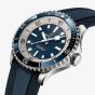 Breitling Mens Superocean Automatic 42 Blue Dial & Rubber Strap Watch A17375E71C1S1