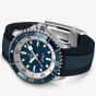 Breitling Mens Superocean Automatic 42 Blue Dial & Rubber Strap Watch A17375E71C1S1