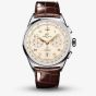 Breitling Mens Premier B01 Chronograph Leather Strap Watch AB0145211G1P1