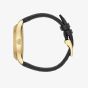 Gucci Ladies G-Timeless Medium Gold Plated Black Leather Strap Watch YA1264034A