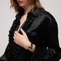 Gucci Ladies Horsebit Black Dial Leather Strap Watch YA168505