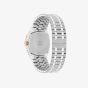 Gucci Ladies 25H Rose Gold Bezel Silver Dial Watch YA163508