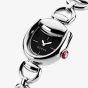 Gucci Ladies Horsebit Black Dial Chain Bracelet Watch YA168501