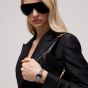 Gucci Ladies Horsebit Black Dial Chain Bracelet Watch YA168501