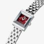 Gucci Ladies G-Frame Red Square Dial Watch YA128541