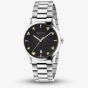 Gucci Ladies G-Timeless Stainless Steel House Motif Black Dial Bracelet Watch YA1264029A