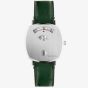 Gucci Grip Stainless Steel Covered Dial Green Leather Strap Watch YA157406