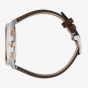 Gucci Mens Interlocking Brown Leather Strap Watch YA142335