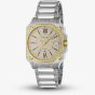 Gucci Ladies G-Flat Two Tone Watch YA166403
