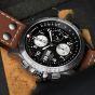 Hamilton Khaki Aviation X-Wind Brown Leather Chronograph Watch H77616533