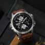 Hamilton Khaki Aviation X-Wind Brown Leather Chronograph Watch H77616533