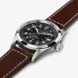 Hamilton Khaki Field black & Brown Leather Automatic Watch H70455533