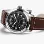 Hamilton Khaki Field black & Brown Leather Automatic Watch H70455533