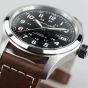 Hamilton Khaki Field black & Brown Leather Automatic Watch H70455533