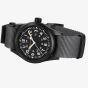 Hamilton Mens Khaki Field Mechanical Black Fabric Strap Watch H69409930