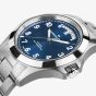Hamilton Mens Khaki Field King Blue Dial Stainless Steel Watch H64475140