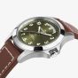 Hamilton Mens Khaki Field King Day Date Green Dial Brown Leather Strap H64475560