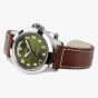 Hamilton Mens Khaki Field King Day Date Green Dial Brown Leather Strap H64475560